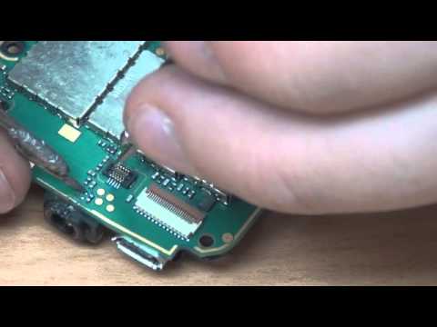 Видео: Восстановление цепи питания Сенсора на Nokia 5228
