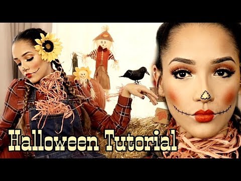 Видео: Легкий макияж на Хэллоуин | Костюм пугала
