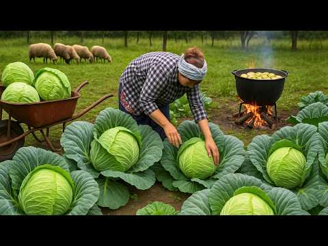 Видео: СБОР КАПУСТЫ и консервирование виноградных листьев | Традиционная долма в азербайджанской деревне