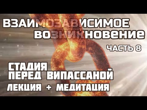 Видео: СТАДИЯ перед ВИПАССАНОЙ | Взаимозависимое возникновение | Часть 8 | Лекция + МЕДИТАЦИЯ
