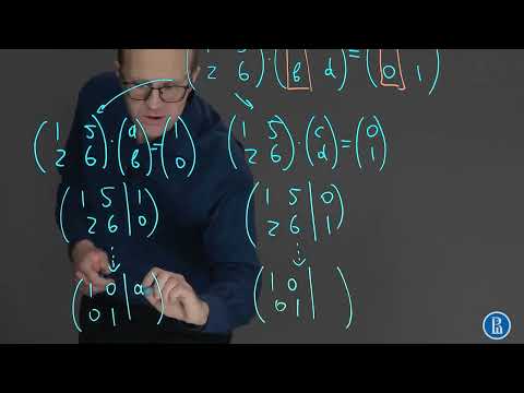 Видео: Линал 3.5. Нахождение обратной матрицы методом Гаусса