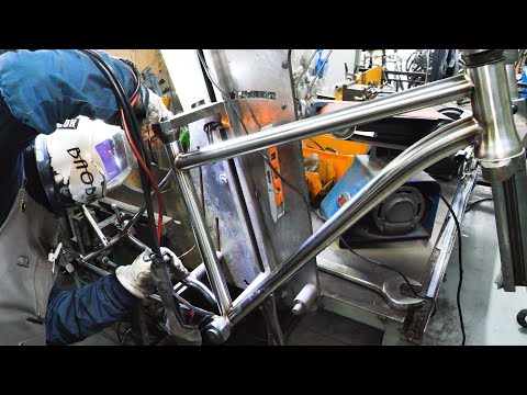 Видео: Процесс изготовления велосипеда MTB из нержавеющей стали РУЧНОЙ РАБОТЫ. Велосипедист в Корее.