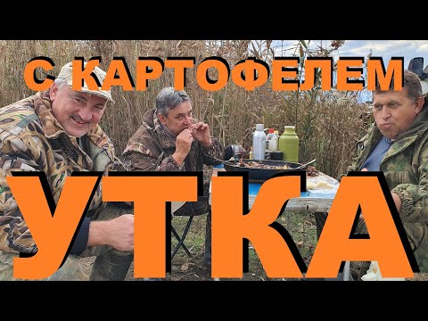 Видео: ДИКАЯ УТКА С КАРТОФЕЛЕМ И ЛУКОМ НА КОСТРЕ В СКОВОРОДЕ ОХОТА НА КУБАНИ РЕЦЕПТЫ СЮФ