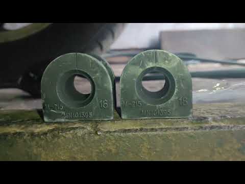 Видео: стук сзади на неровностях, замена резинок  стабилизатора митсубиси лансер 10