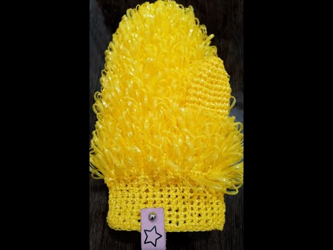 Видео: Мочалка варежка. Часть 3.Waschlappen Fäustlinge.