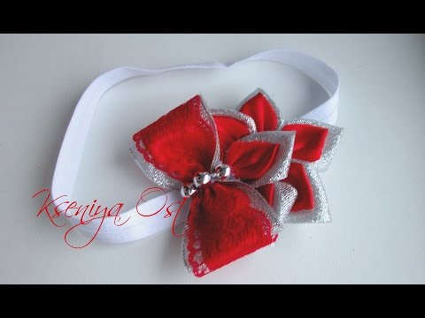 Видео: Повязка для девочки. Канзаши для начинающих.