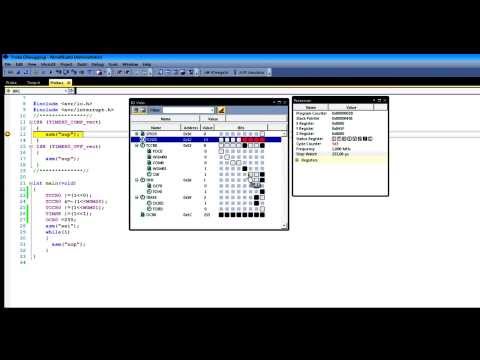 Видео: Программирование avr микроконтроллеров в среде Atmel Studio  "Урок7 аtmеga таймер "