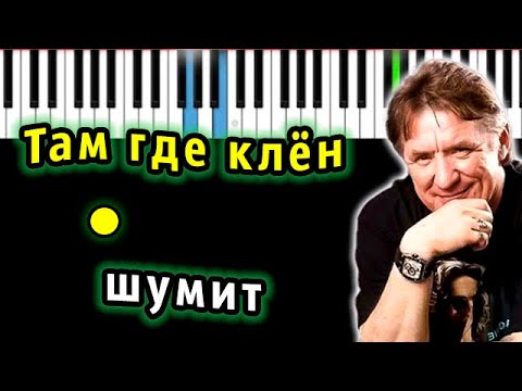 Видео: Синяя птица - Там где клён шумит | Piano_Tutorial | Разбор | КАРАОКЕ | НОТЫ + MIDI