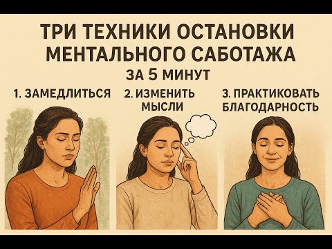 Видео: 3 техники остановки ментального саботажа за 5 минут