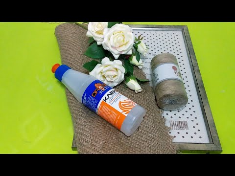 Видео: Мешковина, джут, полимерный клей, в итоге прекрасное  настенное панно.