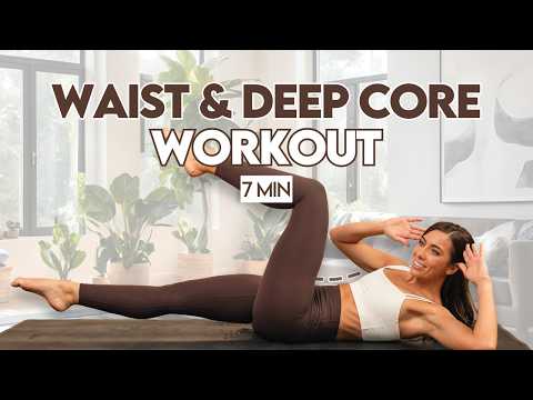 Видео: 7-минутный глубокий пилатес для мышц кора и талии с Лилли Сабри | Формируйте и укрепляйте мышцы кора