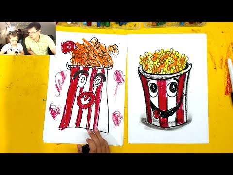 Видео: Рисуем ПОПКОРН с АНЕЙ / рисование для детей