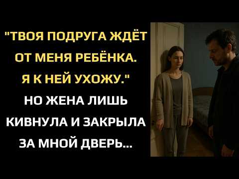 Видео: "ТВОЯ ПОДРУГА ЖДЁТ ОТ МЕНЯ РЕБЁНКА. Я К НЕЙ УХОЖУ." НО ЖЕНА ЛИШЬ КИВНУЛА И ЗАКРЫЛА ЗА МНОЙ ДВЕРЬ...