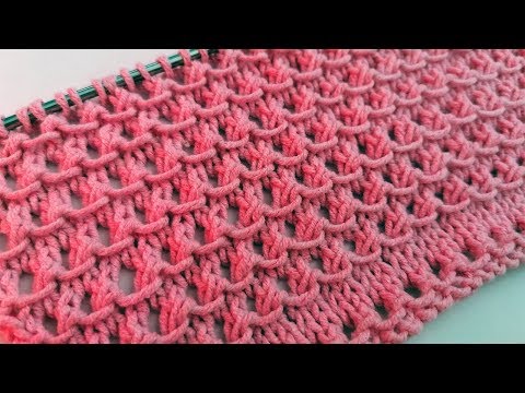 Видео: Ажурные узоры спицами. Простая ажурная сетка спицами для летних изделий