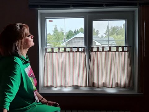 Видео: Сад и огород.  Сшила ШТОРЫ КАФЕ Одна дома