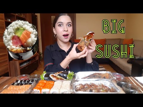 Видео: MUKBANG ГИГАНТСКИЕ СУШИ/РОЛЛЫ +50 РОЛЛОВ