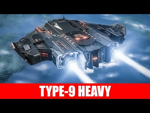 Видео: БОЛЬШОЙ ЛЕТАЮЩИЙ СКЛАД ОБЗОР КОРАБЛЯ TYPE-9 Elite Dangerous 2020
