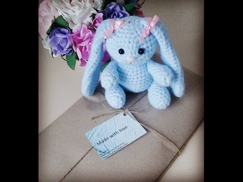 Видео: Зайчик крючком, игрушка крючком