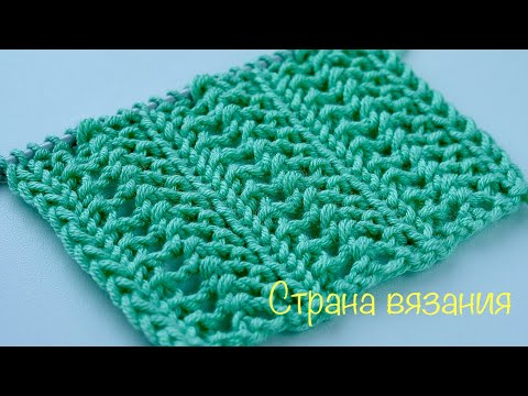 Видео: Узоры спицами. Ажурные узелки. Lace nodules pattern