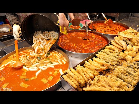 Видео: Чистый и вкусный корейский снэк-бар tteokbokki !! / Korean Street Food