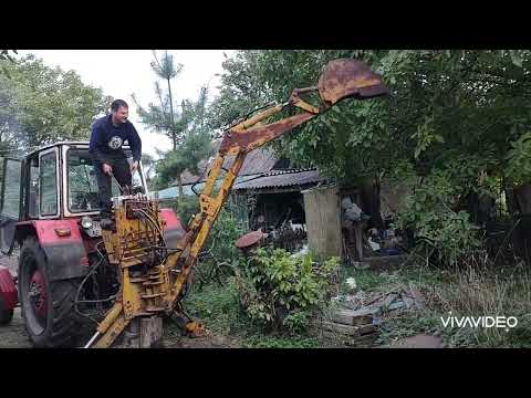 Видео: Навесной экскаватор , болгарский экскаватор , юмз 6 , навесной мини экскаватор