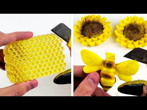 Видео: Как ни странно Удовлетворение Мыло Резка! Расслабляющий ASMR С участием Нет Музыка! # 7