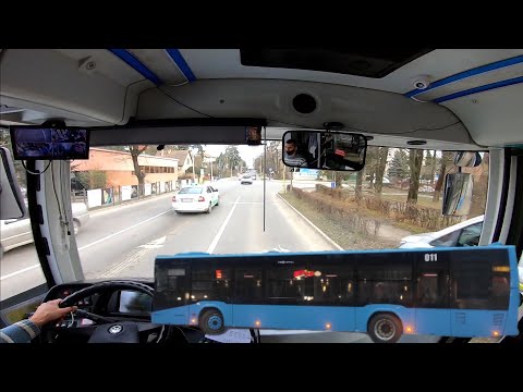 Видео: Вид из кабины водителя автобуса. Маршрут 24А.