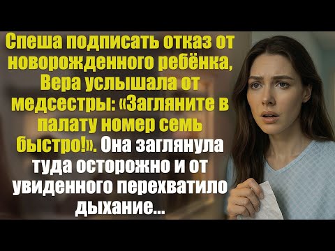 Видео: Спеша подписать отказ от новорожденного ребёнка, Вера услышала от медсестры- «Загляните в палату....