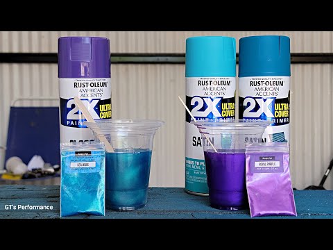 Видео: Давайте распылим — ИНФОРМАЦИЯ О СУИЦИДЕ — Окраска Rustoleum с бирюзовыми и фиолетовыми перламутро...