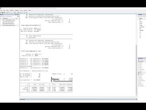 Видео: Введение в анализ выживаемости с помощью видео STATA 3 (демонстрация регрессии Кокса)