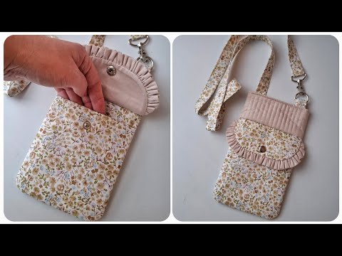 Видео: DIY/ШЬЮ СУМОЧКУ/ЧЕХОЛ ДЛЯ ТЕЛЕФОНА #diy #sewing #handmade