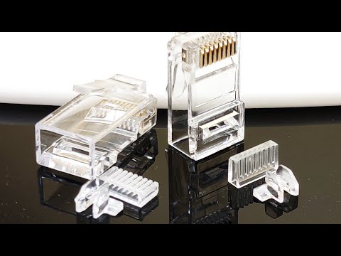 Видео: Коннектор RJ45 категории 6, со вставкой: 6PG-HU12XZ и 6PG-HS22XZ (версия применения фиксатора)