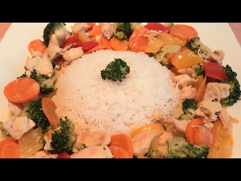 Видео: #Курочка карри с брокколи, паприкой и морковью  #Chicken curry with broccoli, paprika and carrots