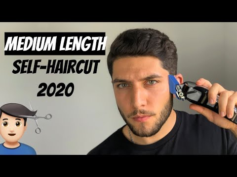 Видео: Урок по самостоятельной стрижке волос средней длины 2020 | Как подстричься самостоятельно