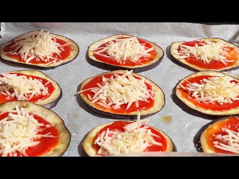 Видео: Мини-пиццы из баклажанов в духовке, которые вам понравятся! 🍆🍕