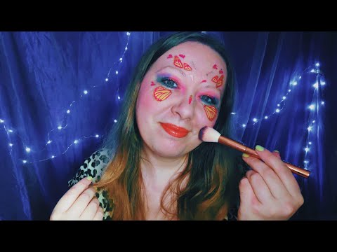 Видео: Асмр🦋МАКИЯЖ ТРОПИЧЕСКАЯ БАБОЧКА🦋 Шепот, Мурашки, Релакс | Asmr makeup tropical butterfly