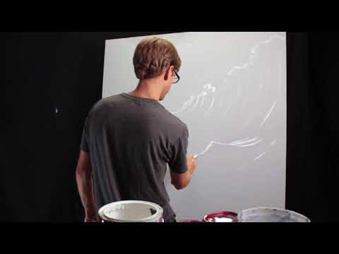 Видео: Как нарисовать картину бурного океана