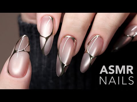 Видео: 💎 Легкие Роскошные Кошачьи Глаза ASMR | Пошаговый Мастер-класс по Нейл-арту 💆‍♀️ Расслабляющее