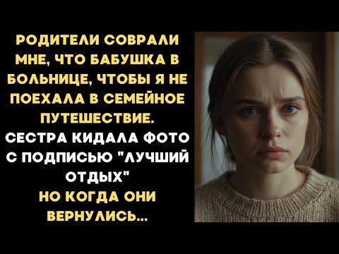 Видео: Родители СОВРАЛИ, что бабушка в больнице, чтобы я не поехала с ними на отдых. Но когда они вернулись