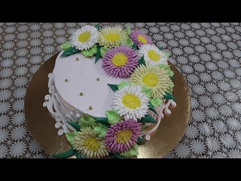 Видео: Торт с астрой игольчатой ( Cake with aster needle)