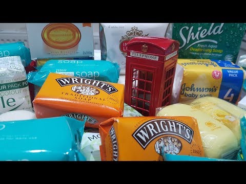 Видео: Soap Haul Opening. Unpacking soap.Satisfying video,no talking.BRITISH SOAP(1) АСМР распаковка мыла 4