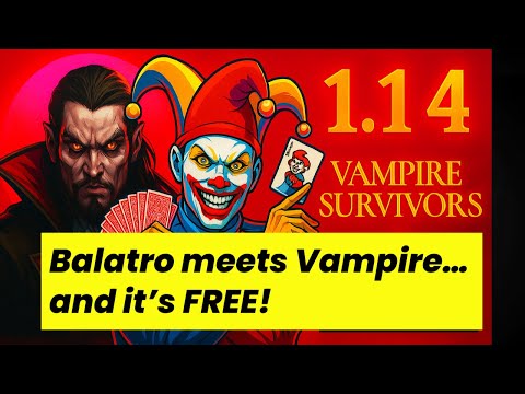 Видео: Обновление Vampire Survivors 1.14 — Никто не ожидал, что Balatro сработает!