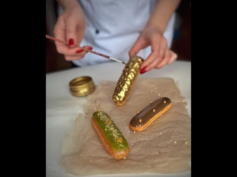 Видео: МК✨ ЗОЛОТОЙ ЭКЛЕР от Анны Екимовой✨"Golden" Eclair recipe