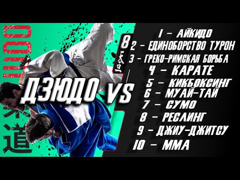 Видео: Дзюдо против 10 различных боевых искусств
