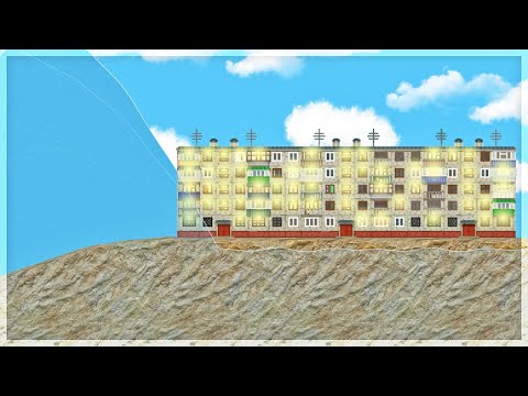 Видео: ОГРОМНОЕ ЦУНАМИ НАКРЫЛО ХРУЩЁВКУ В FLOATING SANDBOX