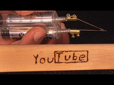 Видео: Выжигатель работающий от батареек!!!