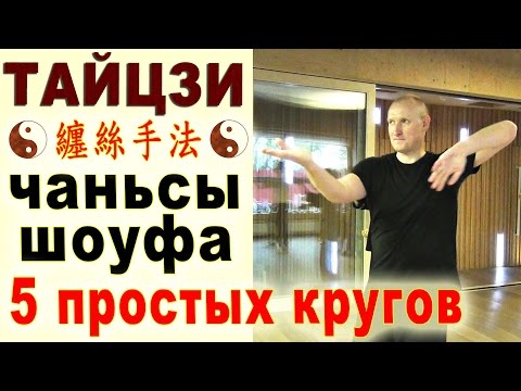 Видео: Тайцзи Ветер-Гром. Чаньсы шоуфа (纏絲手法): 5 простых кругов