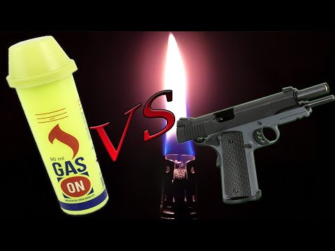 Видео: Заправим страйкбольный GBB пистолет газом для зажигалок.
