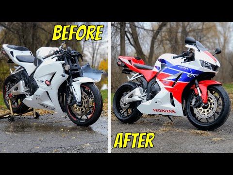 Видео: ВОССТАНОВЛЕНИЕ РАЗБИТОЙ HONDA CBR 600RR (Старт-финишная съемка)