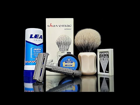 Видео: Бритьё! Shavemac, LEA, Feather, Captain's Choice, Бритье ретро-станком